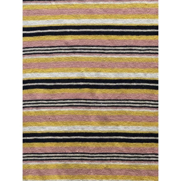 FRAME Women’s Size Small Striped Linen Tee Top Lightweight Multi Color READ - Picture 3 of 6